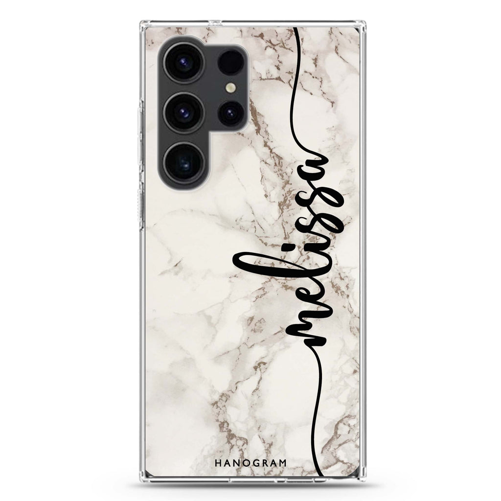Marble Edition V Samsung Galaxy Ultra 可加名字透明保護殼，適用 S26/S25/S24/S23 Ultra，圖1