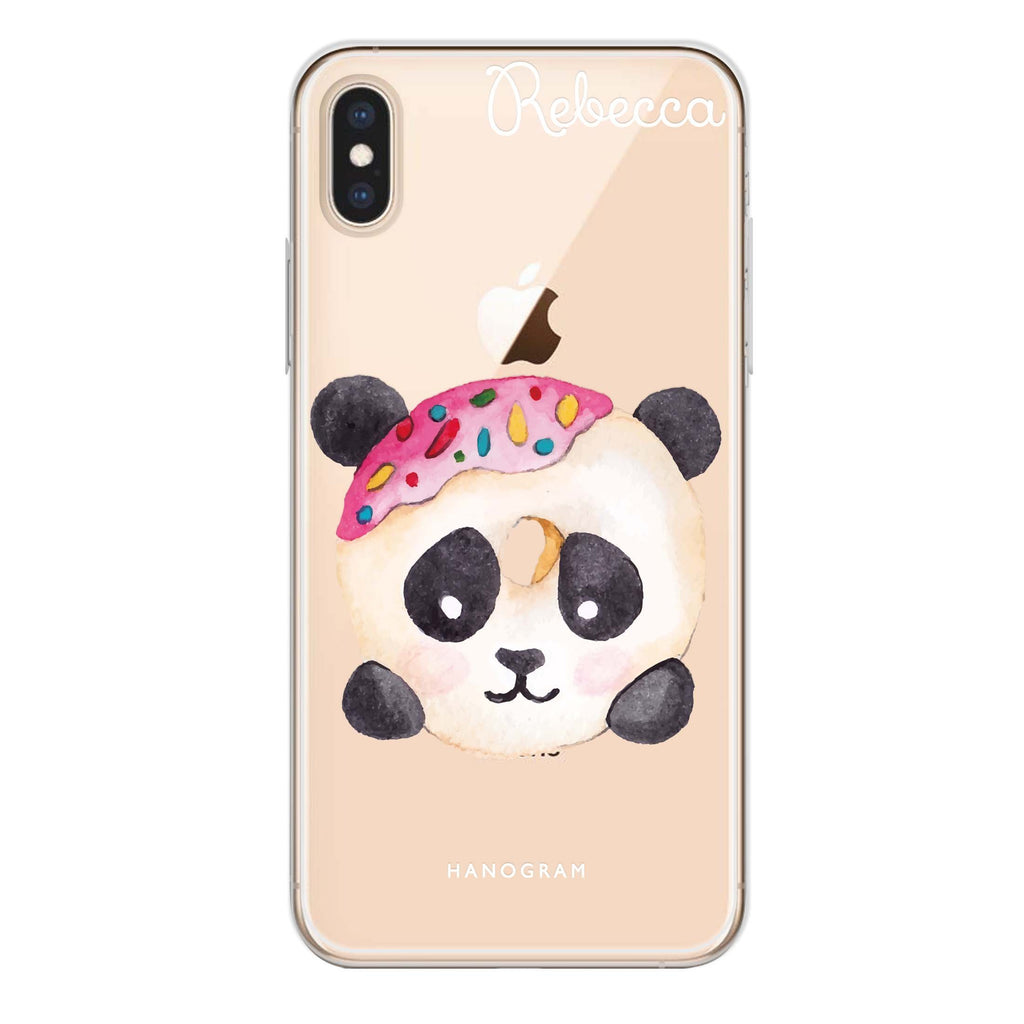 Sweet donut panda iPhone X 水晶透明保護殼