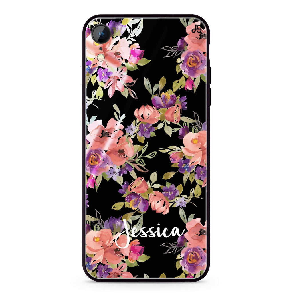 Floral Impression iPhone XR 超薄強化玻璃殻