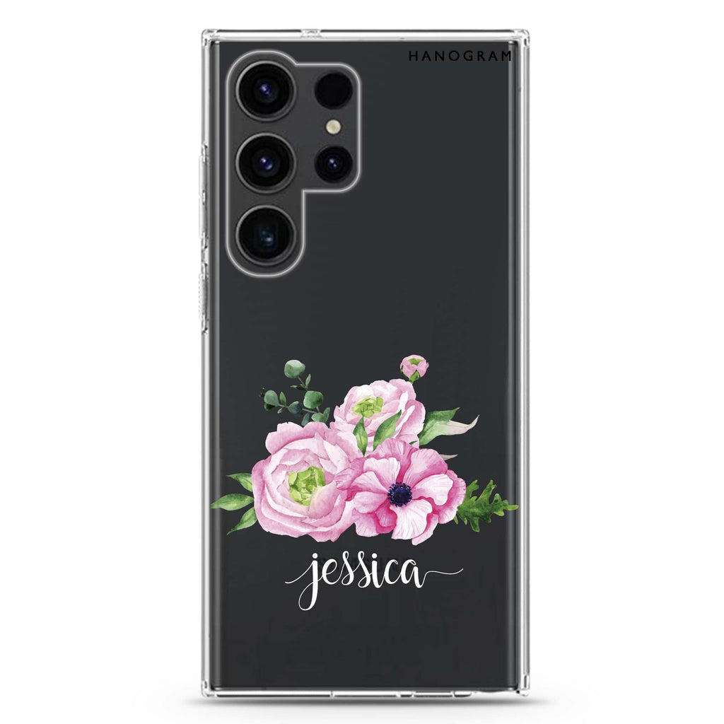 Be Romantic Samsung Galaxy Ultra 可加名字透明保護殼，適用 S26/S25/S24/S23 Ultra，圖1