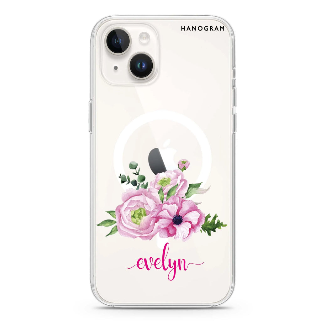 Be Romantic iPhone 14 Plus Magsafe 兼容水晶透明保護殼