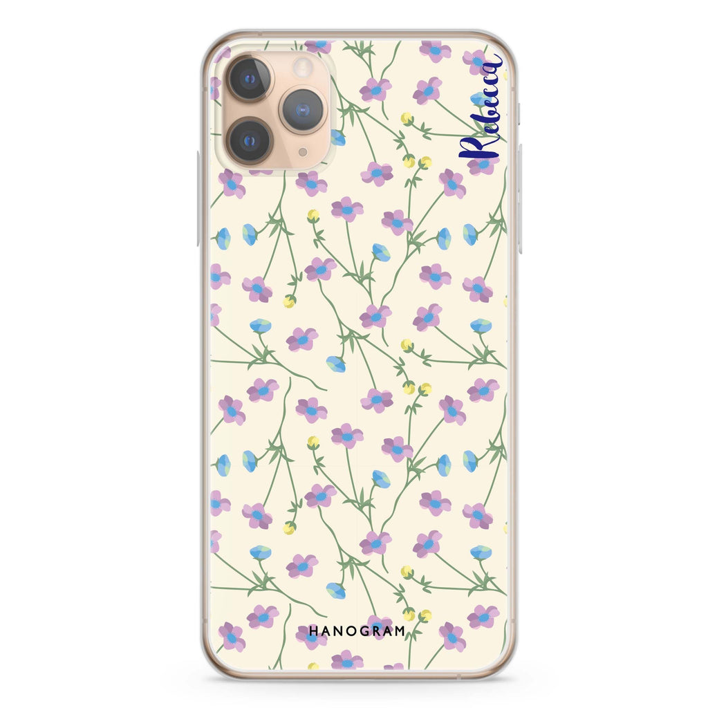 Girly floral iPhone 11 Pro 水晶透明保護殼