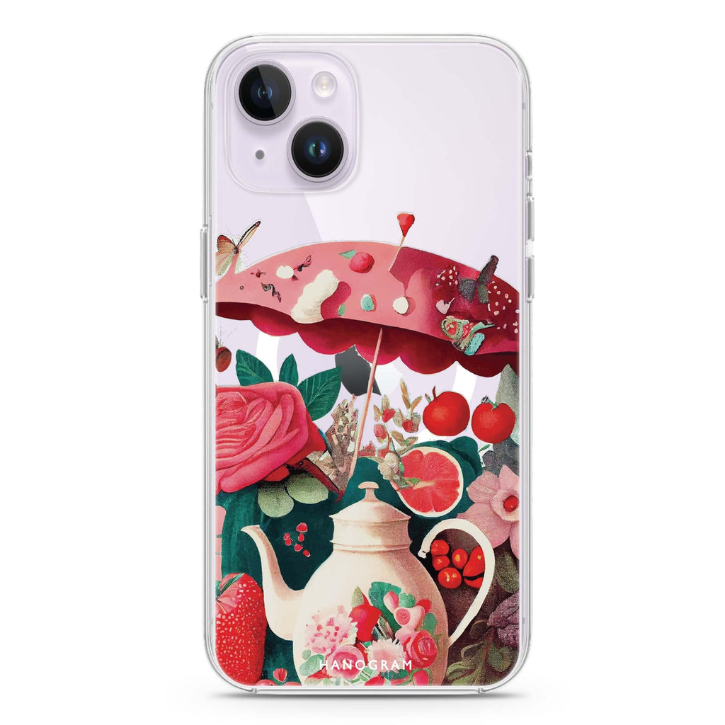 Tea Time iPhone 14 Plus Magsafe 兼容水晶透明保護殼