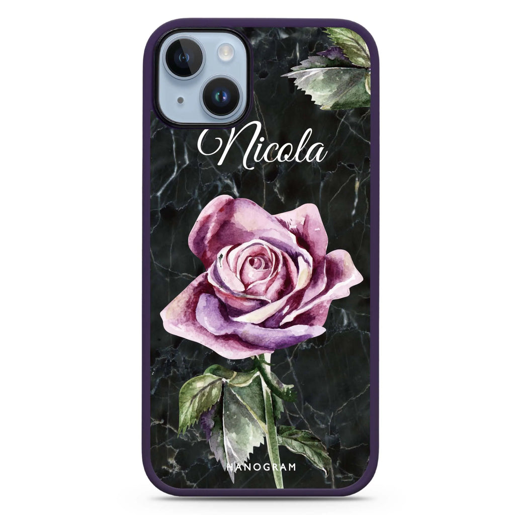 Black Marble Rose iPhone 14 Plus Magsafe 兼容防衝擊保護殼