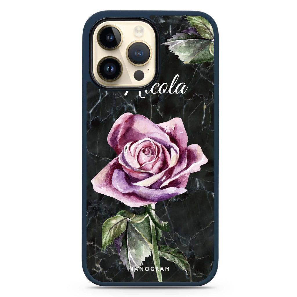 Black Marble Rose Magsafe 兼容防衝擊保護殼