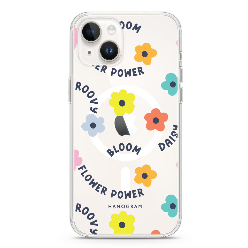 Flower Power iPhone 14 Magsafe 兼容水晶透明保護殼