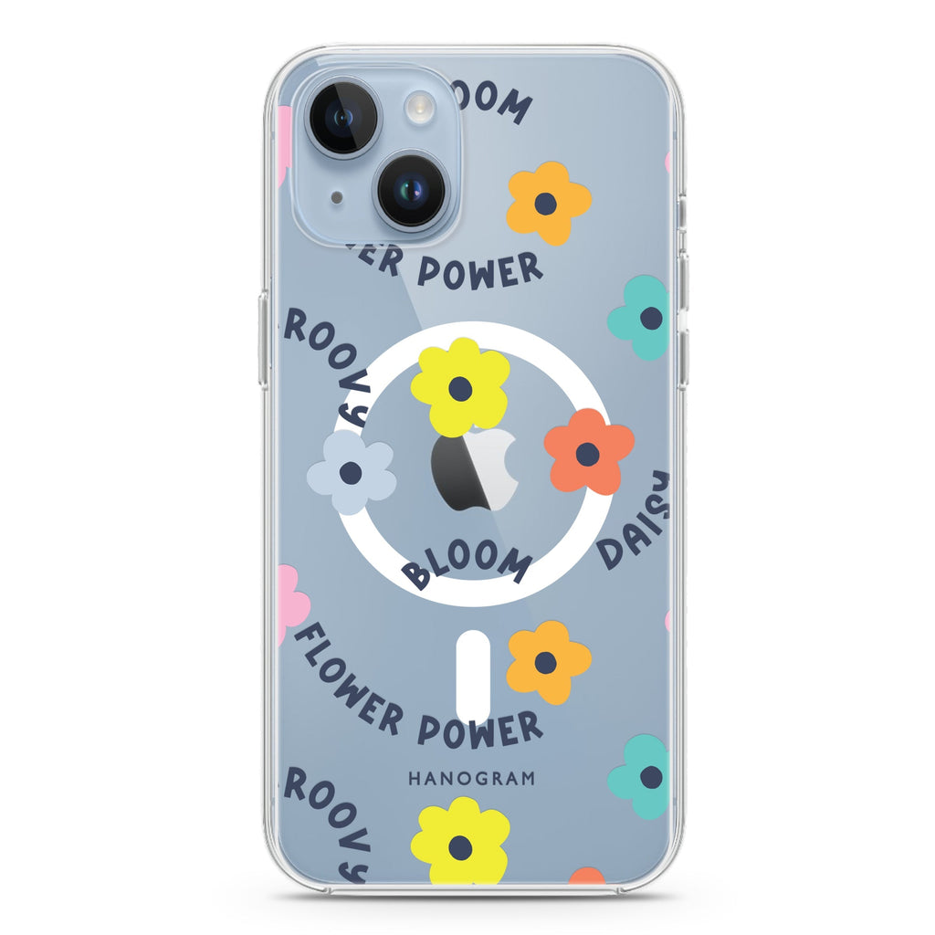 Flower Power iPhone 14 Plus Magsafe 兼容水晶透明保護殼