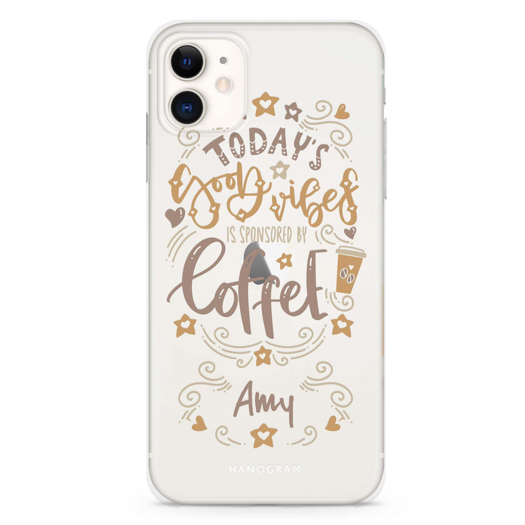 Good vibes coffee iPhone 11 水晶透明保護殼
