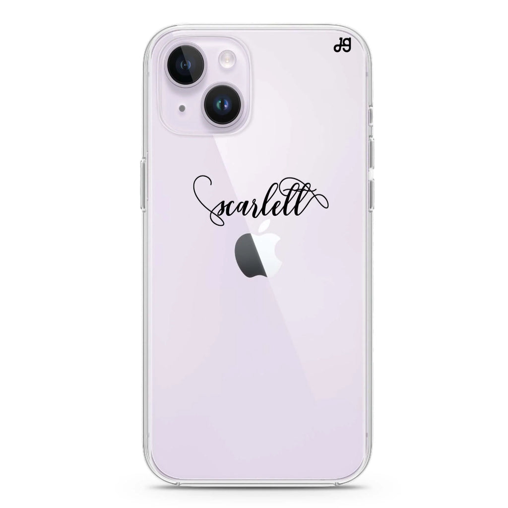 Abstract script writing iPhone 14 plus 水晶透明保護殼