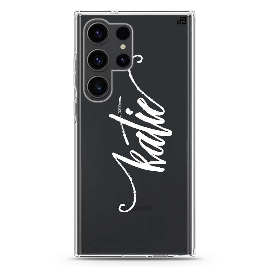 Vintage Writing Samsung Galaxy Ultra 可加名字透明保護殼，適用 S26/S25/S24/S23 Ultra，圖1