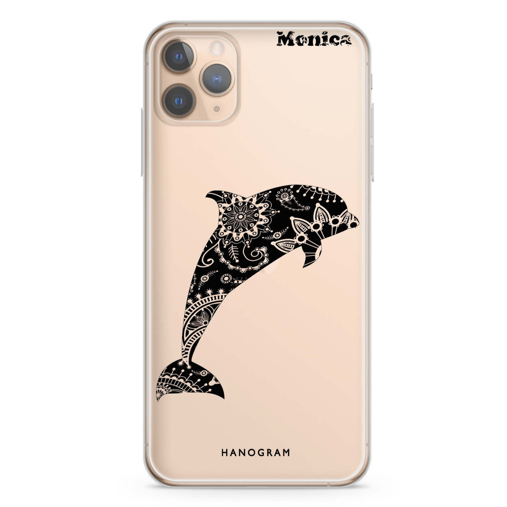 Mandala dolphin iPhone 11 Pro Max 水晶透明保護殼