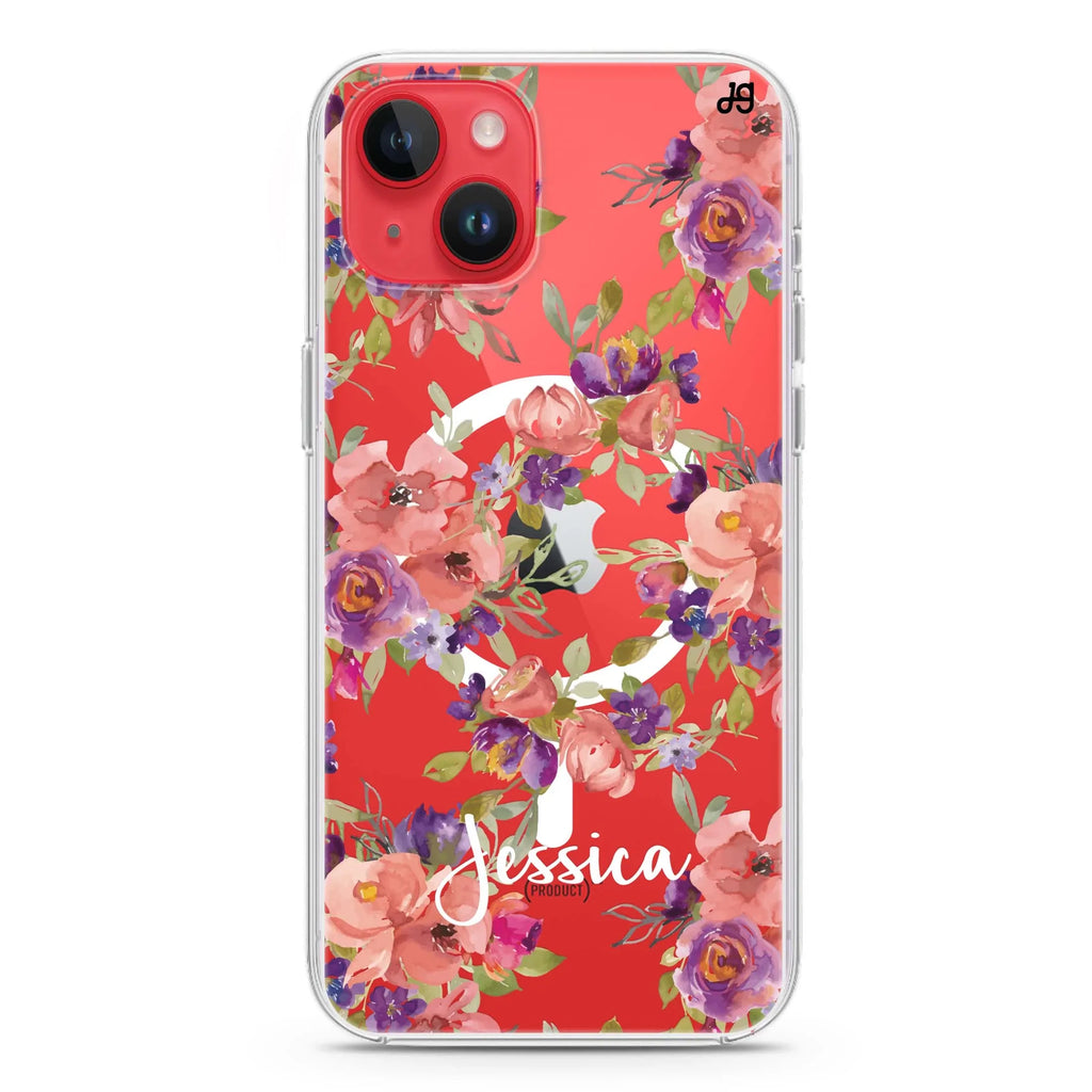 Floral Impression iPhone 14 Magsafe 兼容水晶透明保護殼