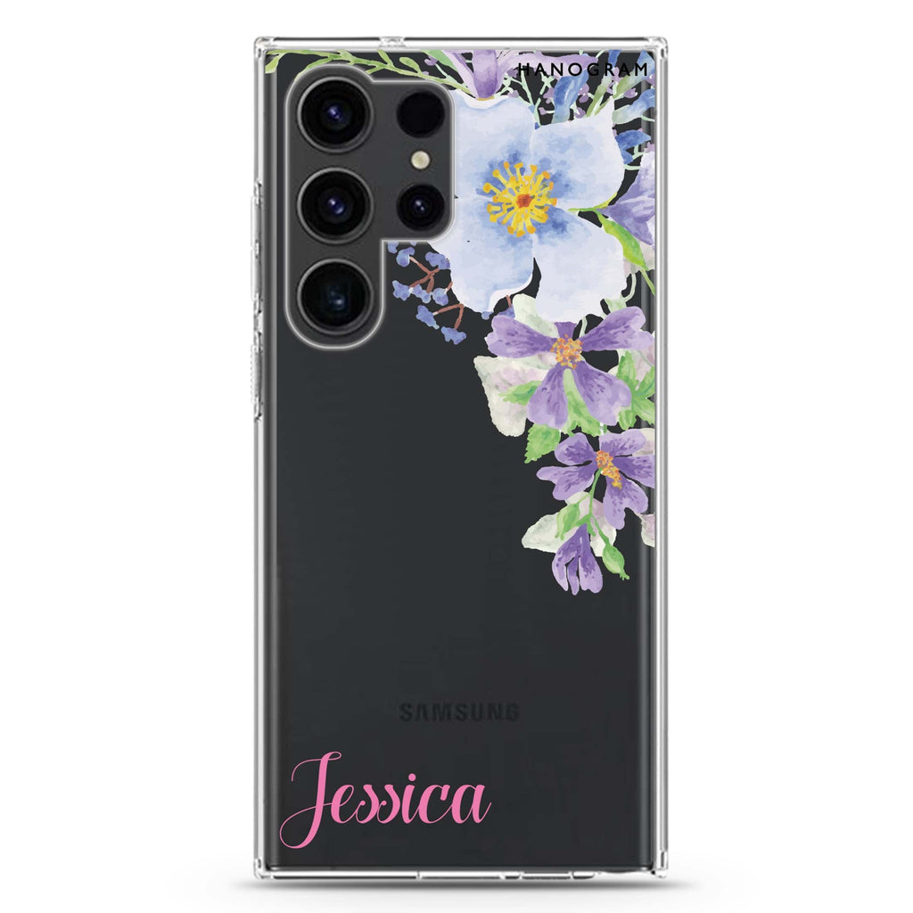 Fragrance of Flower Samsung Galaxy Ultra 可加名字透明保護殼，適用 S26/S25/S24/S23 Ultra，圖1