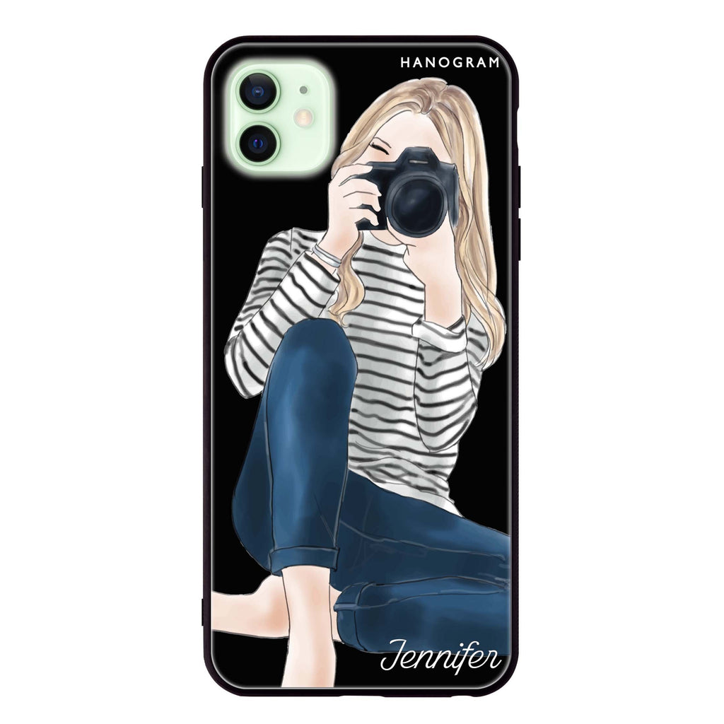 Camera girl II iPhone 12 超薄強化玻璃殻