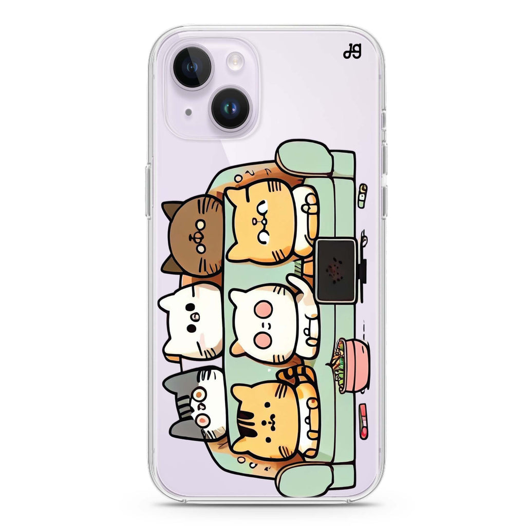 TV Cats iPhone 14 Plus Magsafe 兼容水晶透明保護殼