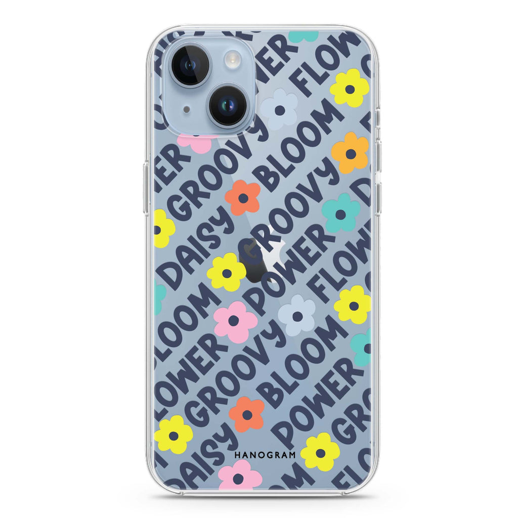 Groovy Flower iPhone 14 水晶透明保護殼