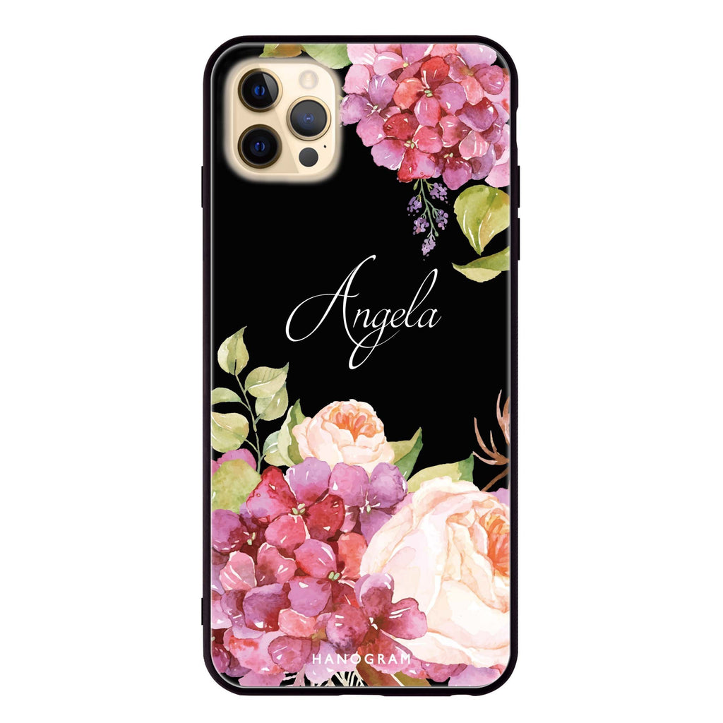 Pretty Floral iPhone 12 Pro 超薄強化玻璃殻