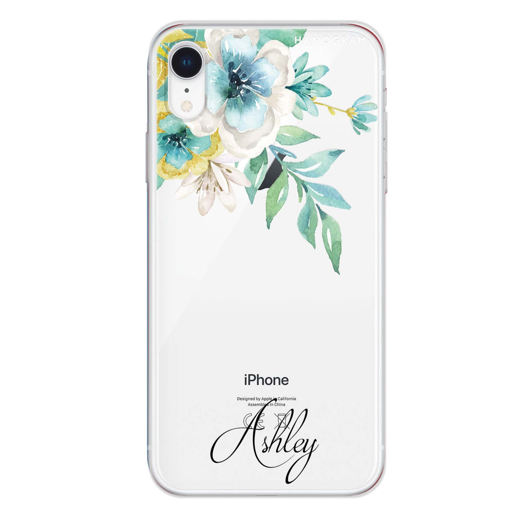 Watercolor Flowers iPhone XR 水晶透明保護殼