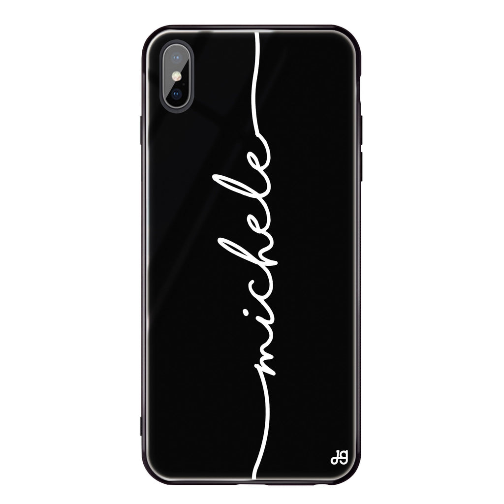 Vertical Handwritten iPhone XS 超薄強化玻璃殻