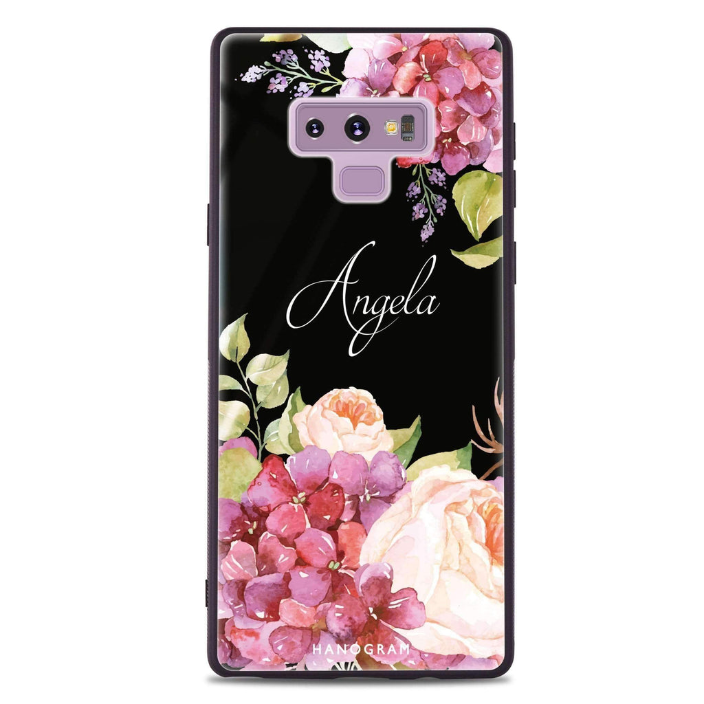 Pretty Floral Samsung Note 9 超薄強化玻璃殻