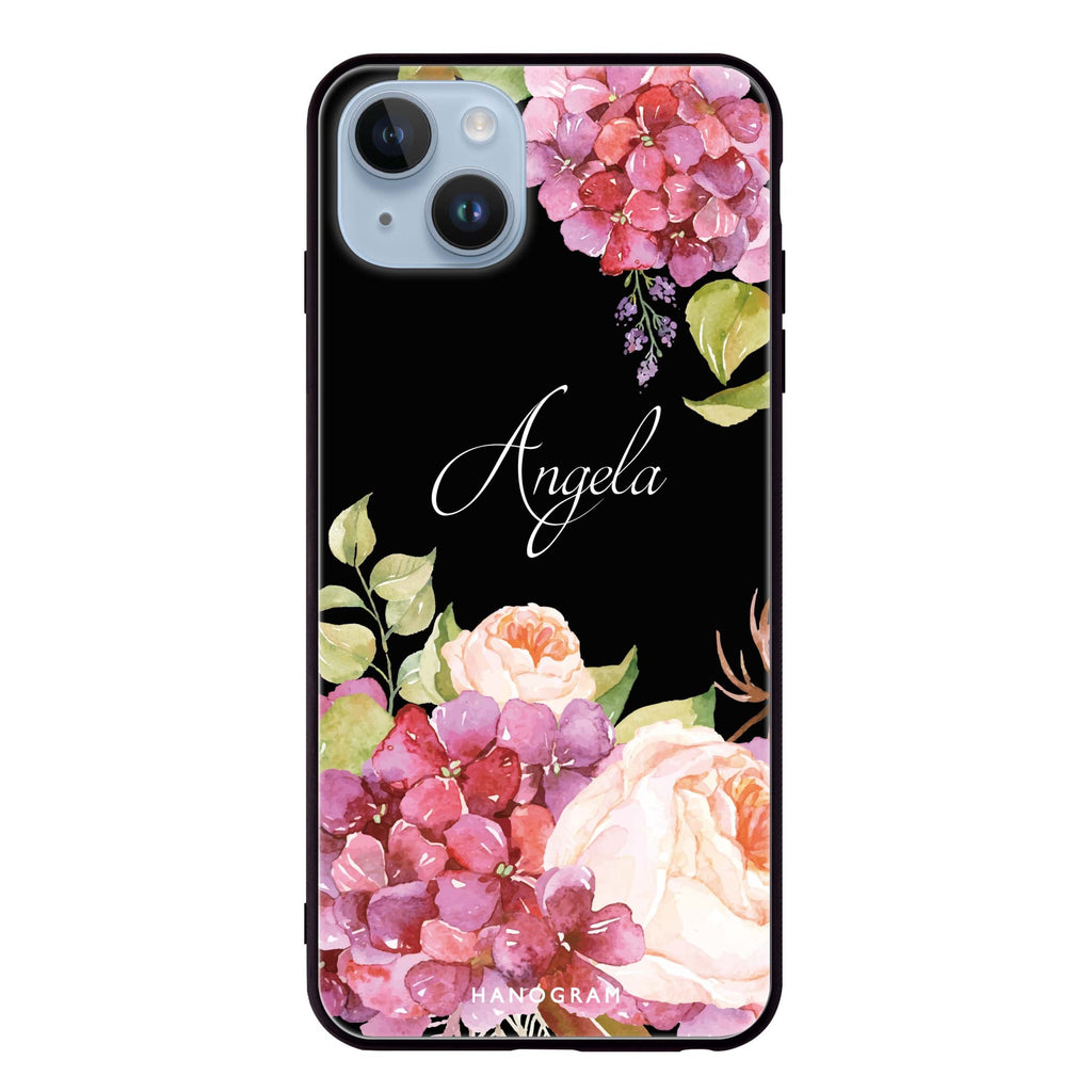 Pretty Floral iPhone 14 超薄強化玻璃殻