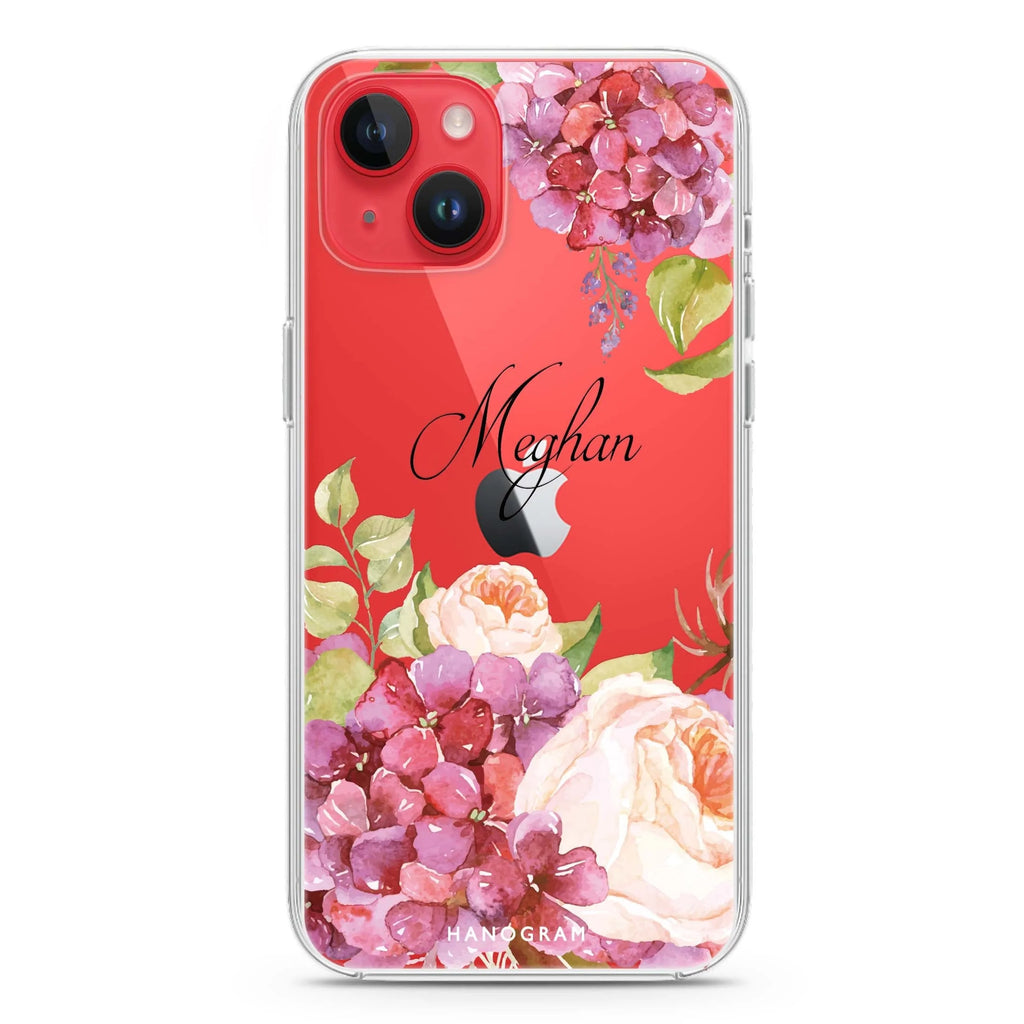 Pretty Floral iPhone 14 水晶透明保護殼