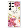 Pretty Floral Samsung Galaxy Ultra 可加名字透明保護殼，適用 S26/S25/S24/S23 Ultra，圖1
