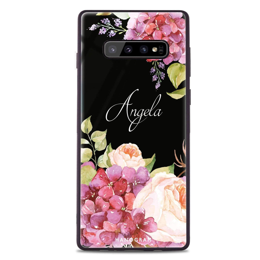 Pretty Floral Samsung 超薄強化玻璃殻