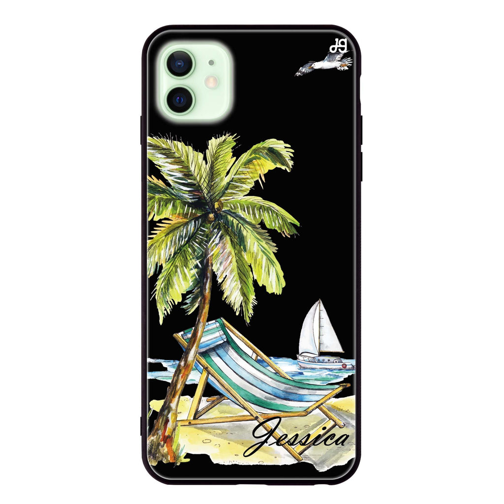 Summer on the beach iPhone 12 mini 超薄強化玻璃殻