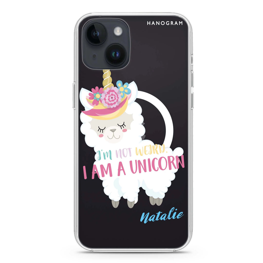 I am a llamacorn iPhone 14 Plus Magsafe 兼容水晶透明保護殼