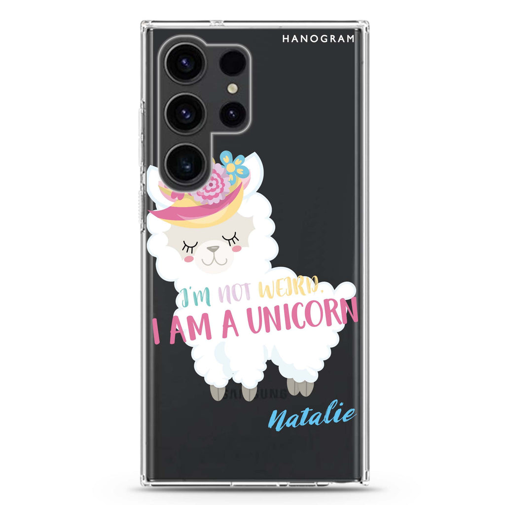 I am a llamacorn Samsung Galaxy Ultra 可加名字透明保護殼，適用 S26/S25/S24/S23 Ultra，圖1