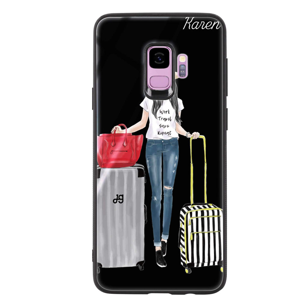 Travel girl I Samsung S9 超薄強化玻璃殻