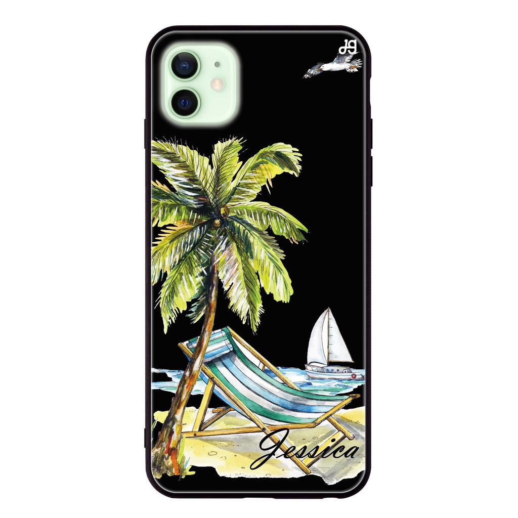 Summer on the beach iPhone 12 超薄強化玻璃殻