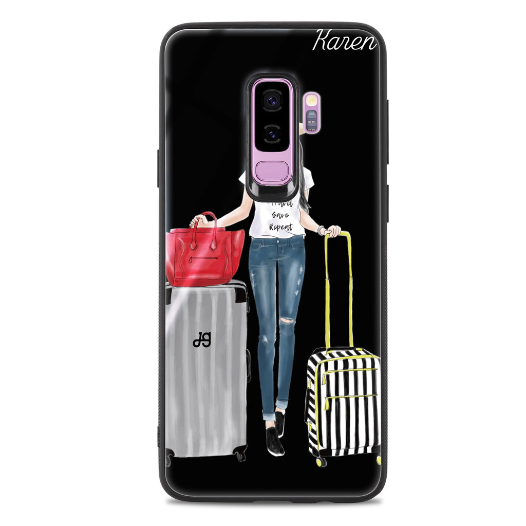Travel girl I Samsung S9 Plus 超薄強化玻璃殻