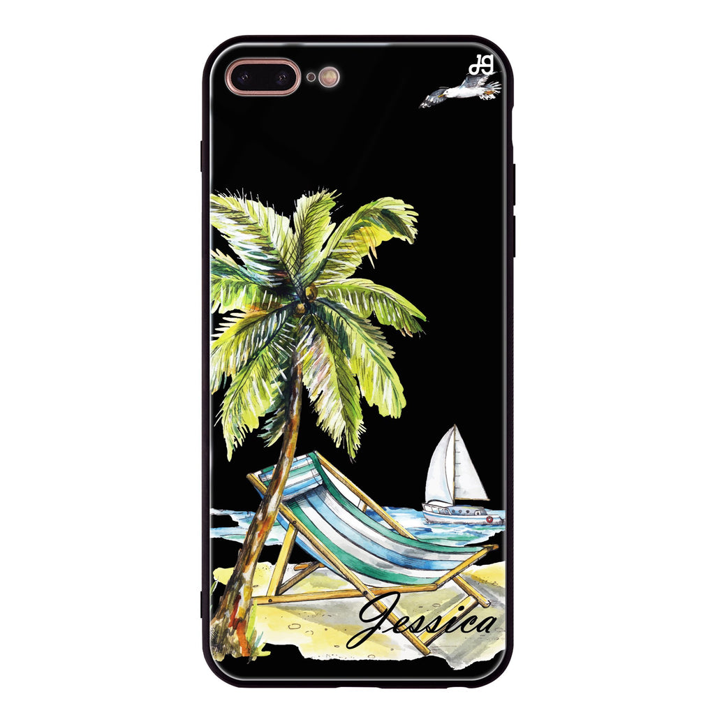 Summer on the beach iPhone 8 Plus 超薄強化玻璃殻