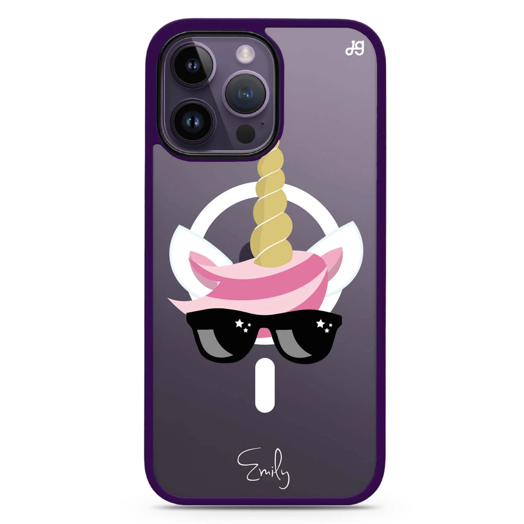 Cute Sunglasses unicorn Magsafe 兼容防衝擊保護殼