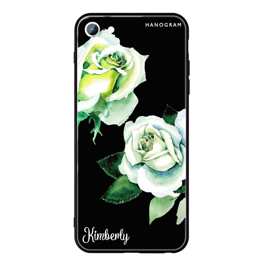 White Rose iPhone SE 超薄強化玻璃殻