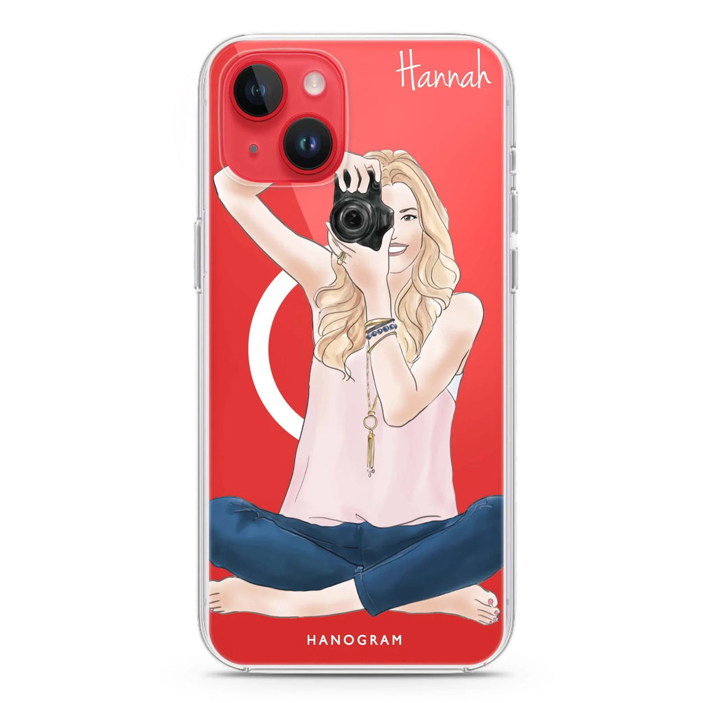 Camera girl I iPhone 14 Magsafe 兼容水晶透明保護殼