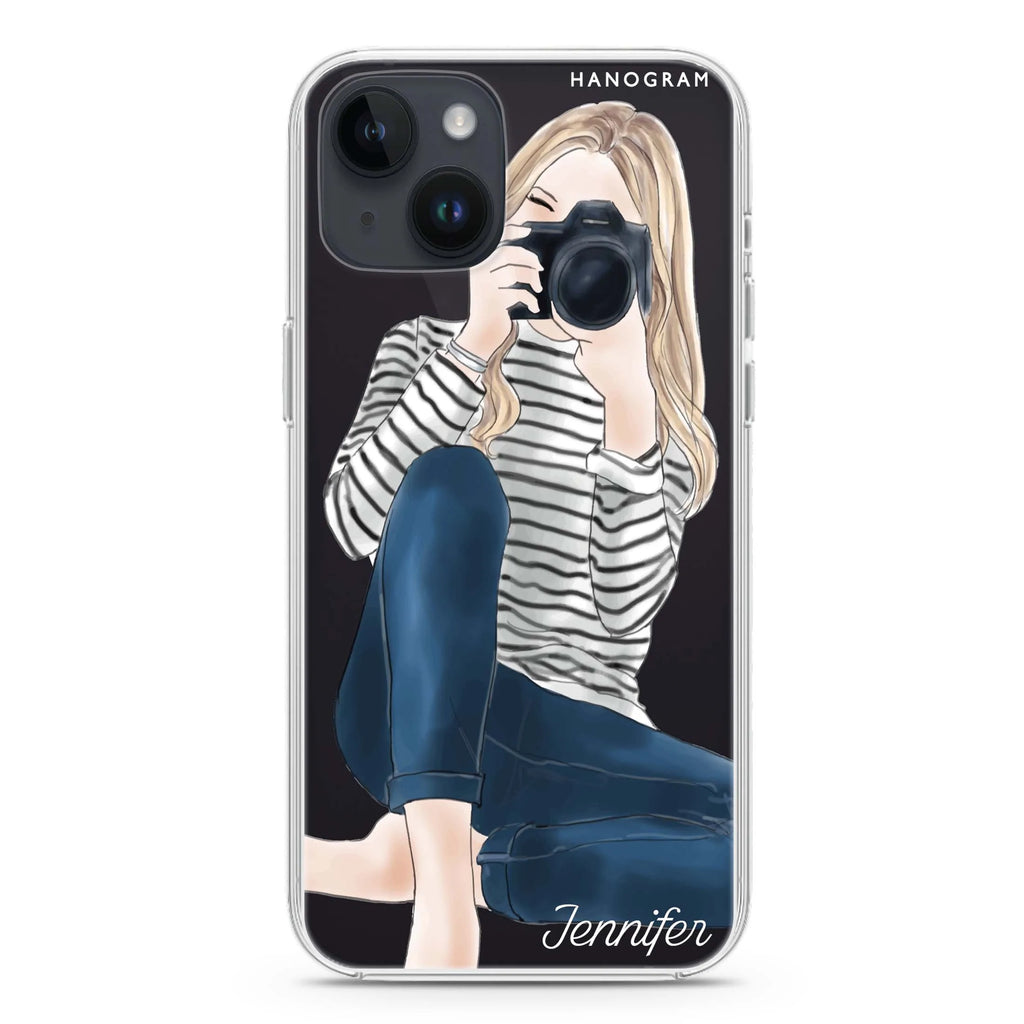 Camera girl II iPhone 14 Plus Magsafe 兼容水晶透明保護殼