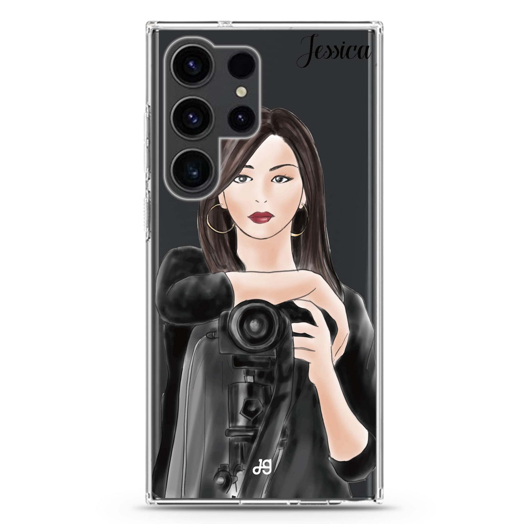 Camera girl III Samsung Galaxy Ultra 可加名字透明保護殼，適用 S26/S25/S24/S23 Ultra，圖1