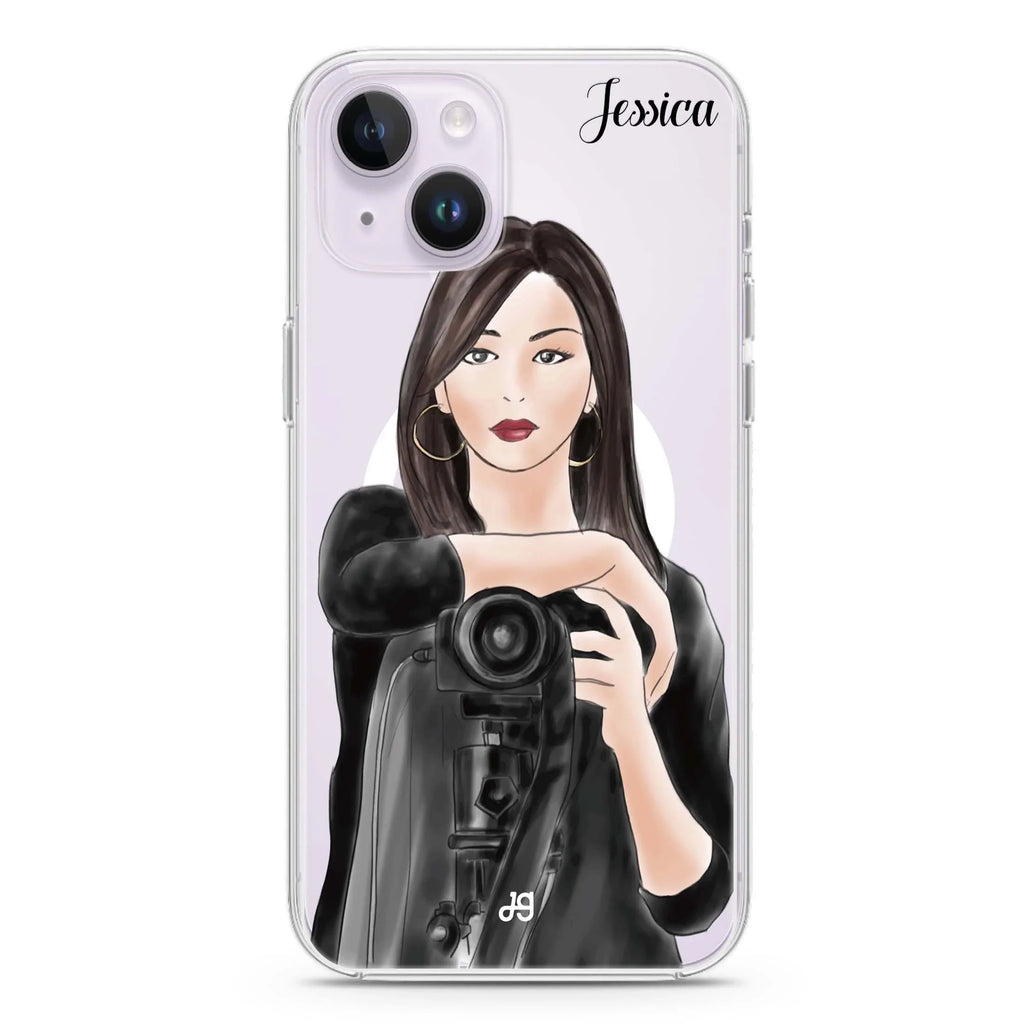 Camera girl III iPhone 14 Magsafe 兼容水晶透明保護殼