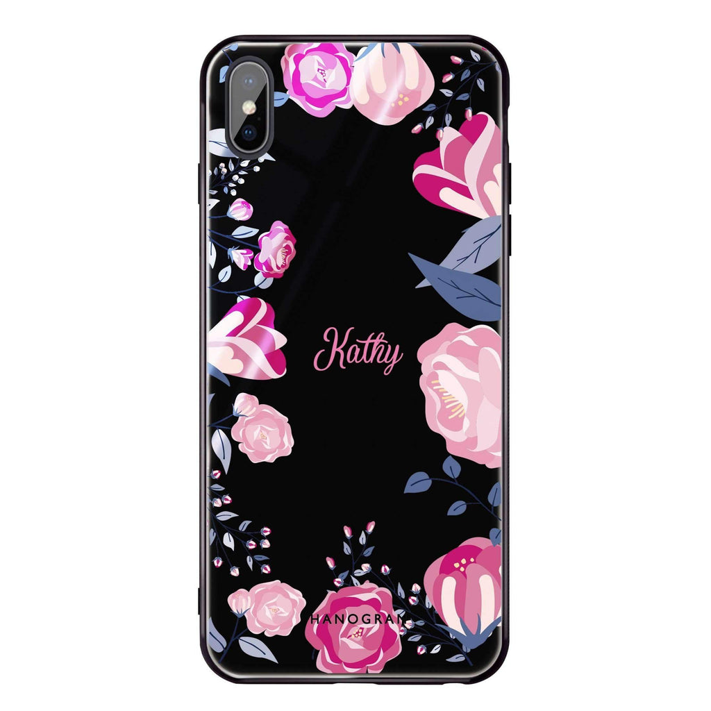 Trendy Flowers iPhone X 超薄強化玻璃殻