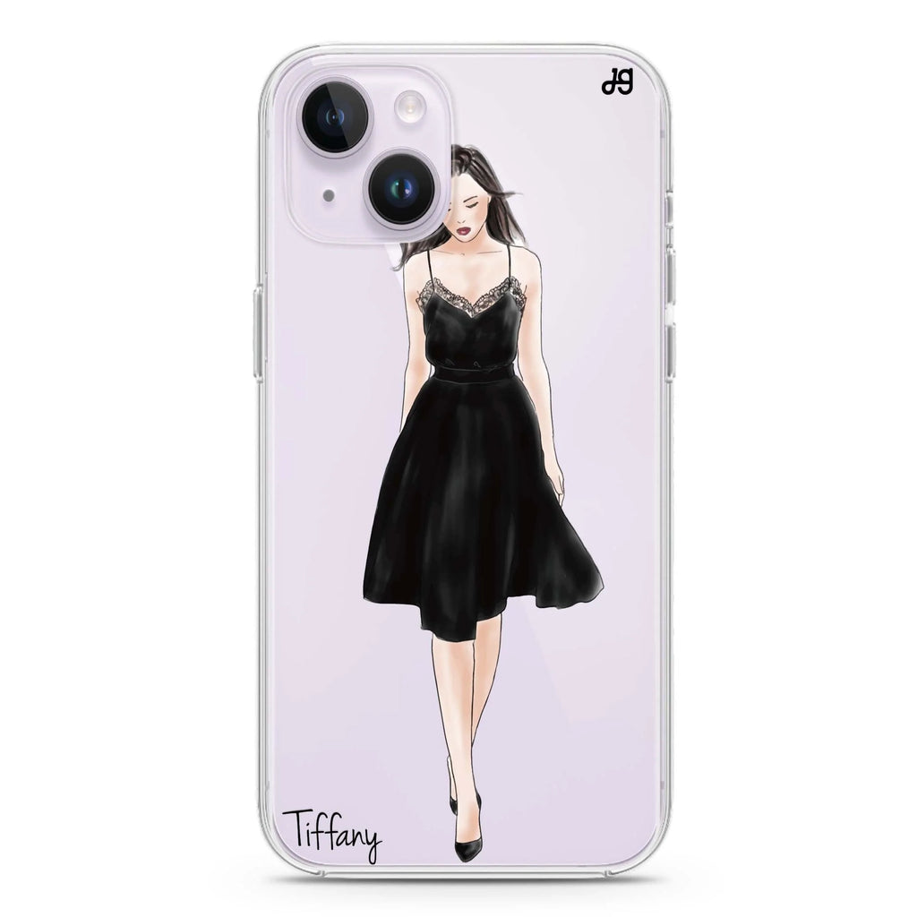 Black lace girl II iPhone 14 plus 水晶透明保護殼