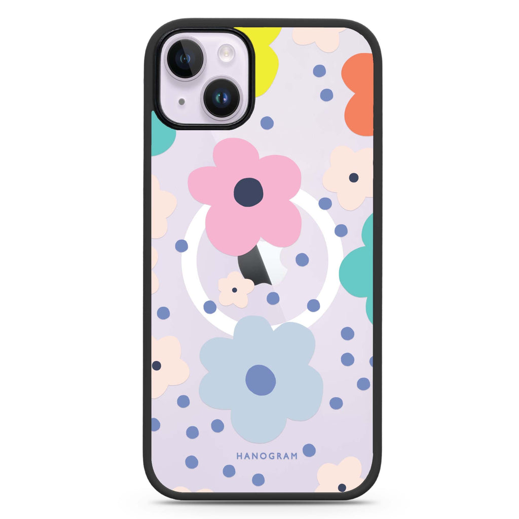 Cute Flower iPhone 14 Plus Magsafe 兼容防衝擊保護殼