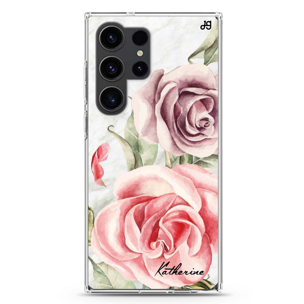 Marble & Rose Samsung Galaxy Ultra 可加名字透明保護殼，適用 S26/S25/S24/S23 Ultra，圖1