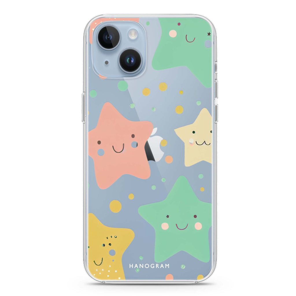 Cute Stars iPhone 14 Plus 水晶透明保護殼