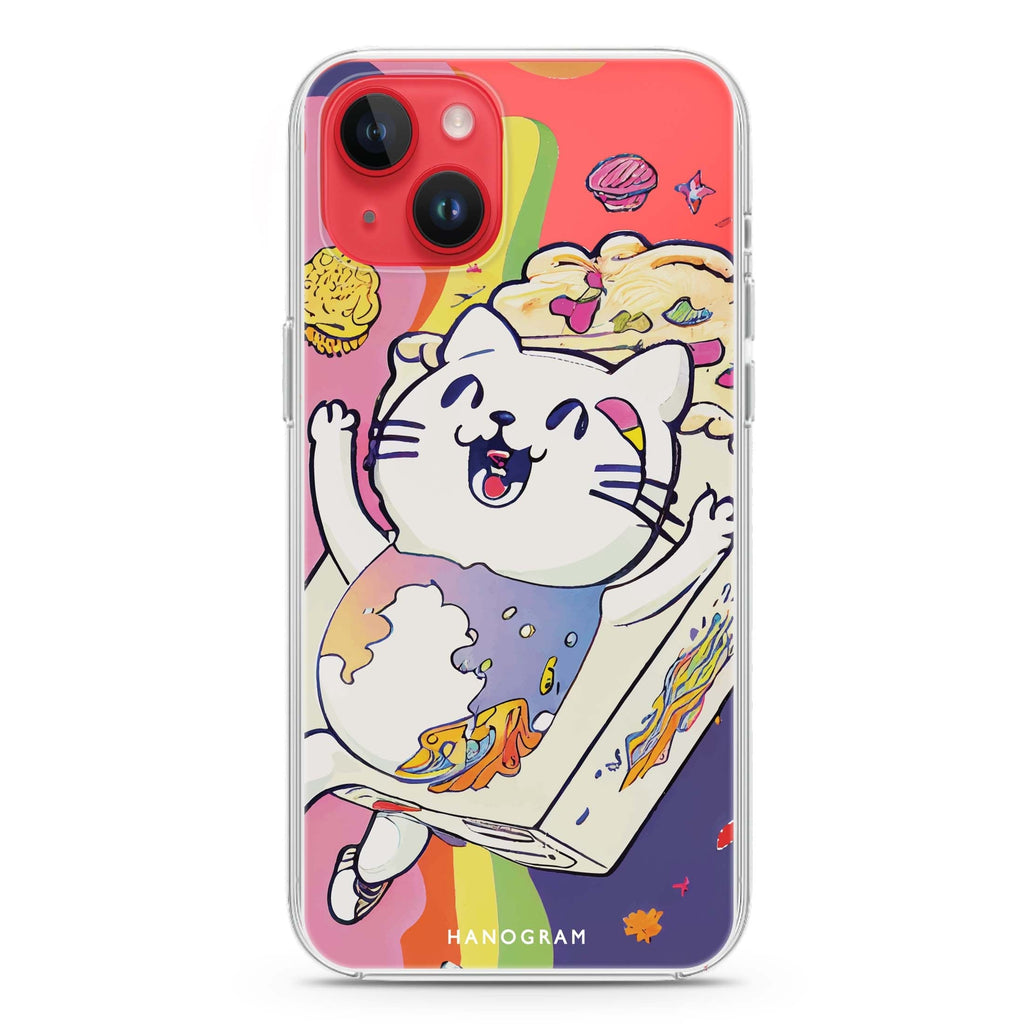 Rainbow Cat iPhone 14 水晶透明保護殼