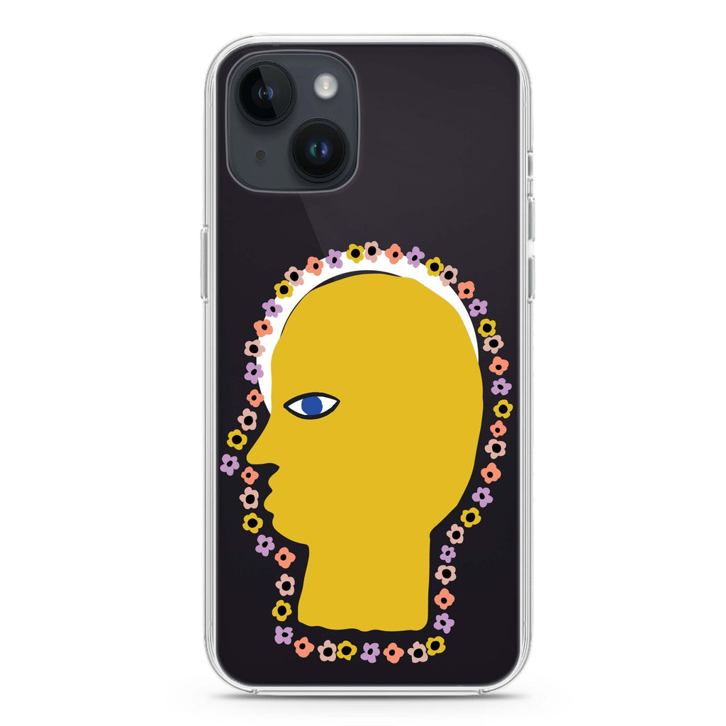 Floral Brain iPhone 14 Magsafe 兼容水晶透明保護殼