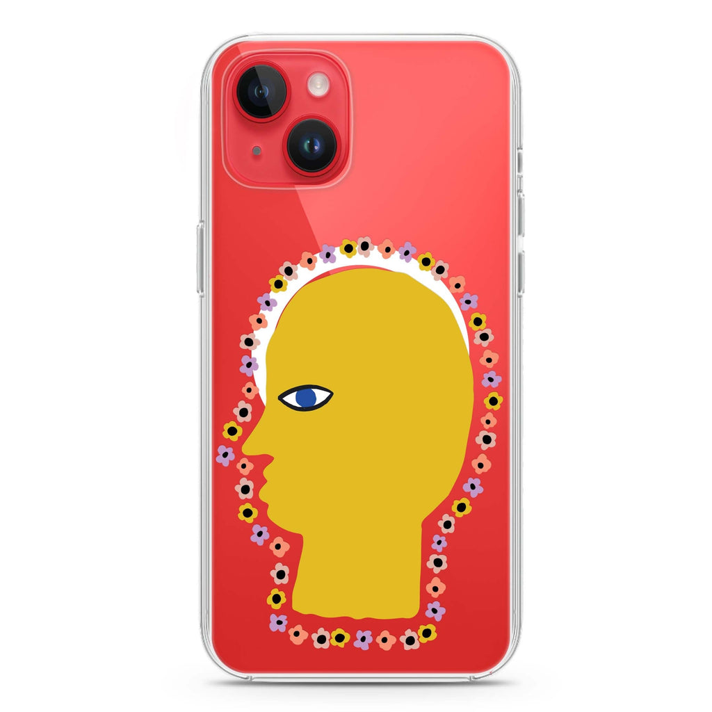 Floral Brain iPhone 14 Plus Magsafe 兼容水晶透明保護殼