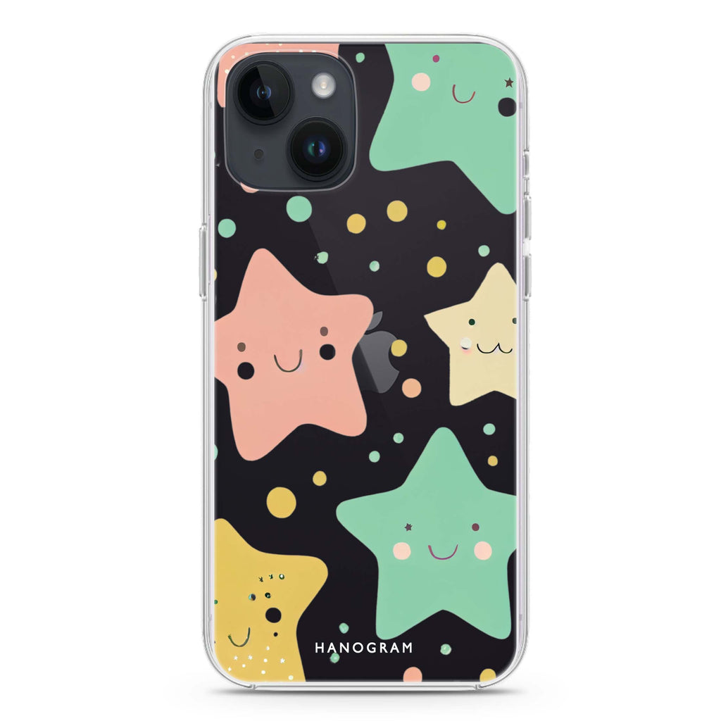 Cute Stars iPhone 14 水晶透明保護殼